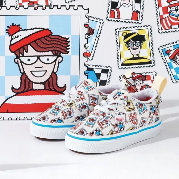 Vans Wheres Waldo? Limited‎ Edition Canvas Sneakers Kids Sz 1 Athletic Shoes Y2K - Picture 6 of 10
